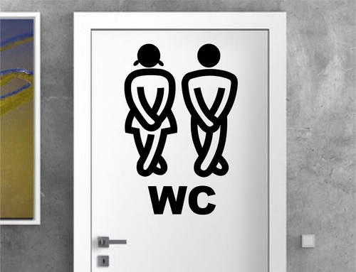 Türaufkleber badezimmer - wc,