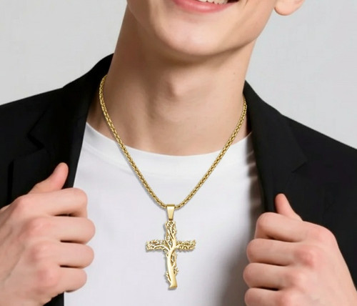 18k goldkette kreuz - 18k,