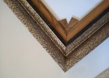 großer antiker Holz Bilderrahmen 76x64 Rahmen Gemälde 1920/30 Leiste alt Relief