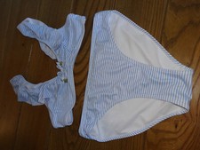 blau-weiß gestreifter Bikini in Größe 146/158 von H&M