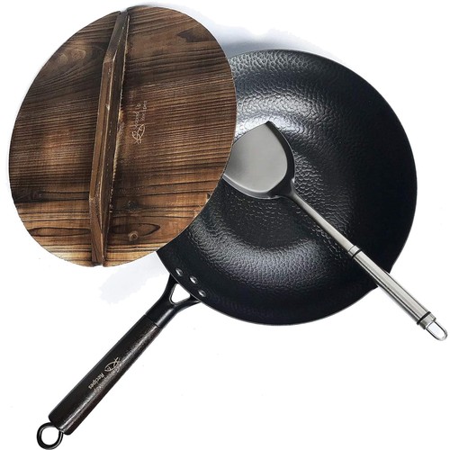 32cm carbonstahl wokpfanne - carbonstahl,