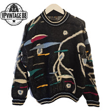 Vintage Coogi 90s Australia Knit Sweater Unisex Bold 3D Colourful Rare Pullover