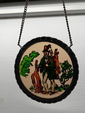 JÄGER-MOTIV FENSTERBILD  bleiverglast Kordelrand  bunt (1)