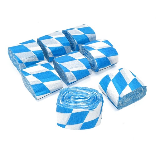 10m blau weißes - 8x, kreppband