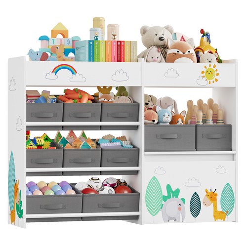 Kinderregal mit boxen auf - mit, 10