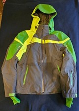Spyder Jacke Herren Skijacke - Gr.48 - S/P - Grau / Grün / Gelb