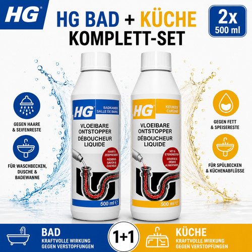 Rohrreiniger set 2x500ml - hg,