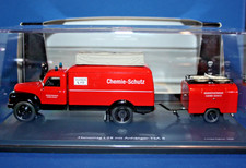 HANOMAG L28 und Anhänger - Chemiewerk Feuerwehr - 1/43 von SCHUCO LTD EDT.