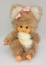 Vintage Original Sekiguchi Monchichi Freund Katze Minka Etikett 19cm