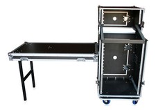 Winkelrack 5/16 HE Kombicase mit Tisch DJ-Rack DJ-Flex Case 19" DJ-Flex