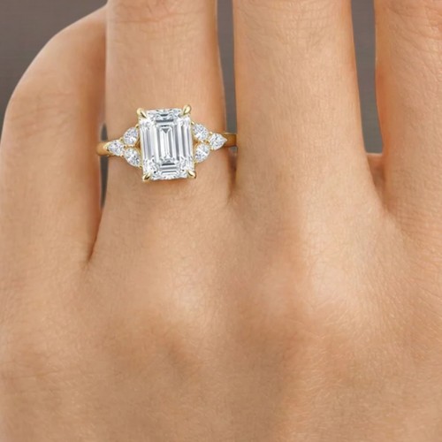 Diamant verlobungsring smaragd - diamant,