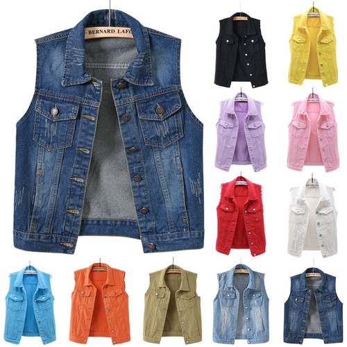 ärmellose damen jeansweste - damen,
