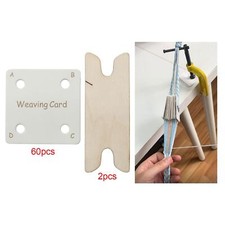 60 Stück Tablet Webkarte Nähzubehör für Webstuhl oder Webstuhl Holz Handwebstuhl