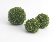 DEKO-BUCHSBAUMKUGELN  3er Set    12 + 16cm