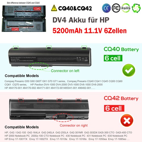 Akku für compaq presario - hp,