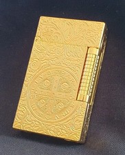 Golden S.T. Ligne 2 Constantine Butan Feuerzeug Vater Benedict Latin Gravur 