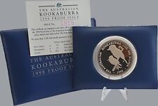 Australien Kookaburra Silber 1 oz 1998 PP Proof selten RAR OVP nur 2.114 0.999