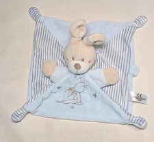 Nicotoy Hase Bunny blau Glitzersterne Sterne Schmusetuch Kuscheltuch