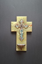 Antikes Cloisonné Wandkreuz
