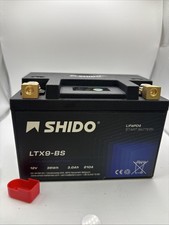 Shido YTX9-BS Lithium Motorradbatterie 12V 36Wh 180A Starterbatterie leicht