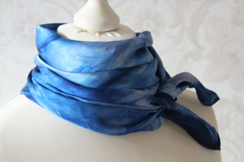 Blaues seidentuch sinfonie - blaues,