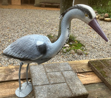 Graureiher aus Kunststoff für den Gartenteich