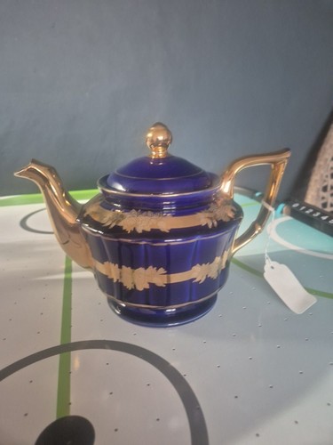 Vintage teekanne kobalt - teekanne,