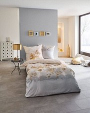 Kaeppel Mako Satin Bettwäsche Flair kiesel 155 x 220 cm + 80 x 80 cm