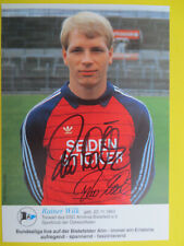 Autogrammkarte Rainer Wilk Arminia Bielefeld 80er-Jahre