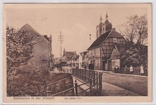 901129 Ak Seehausen in der Altmark am neuen Tor 1924