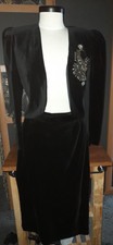 Samtkostüm Kostüm Samt Pailletten Bolero Stickerei Gr.38/40  festlich chic