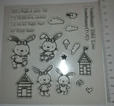 Stempel klar clear stamp Karten Sonne Hasen Vögel Urlaub