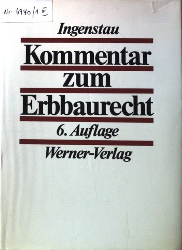 Kommentar zum erbbaurecht - zum,