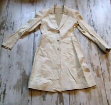Sylvie Schimmel Lammleder Mantel Trenchcoat Gr.38 beige Leder weich