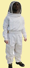 Premium Imkerschutzanzug, Imkeranzug mit Kopffreiheit, 100% Baumwolle