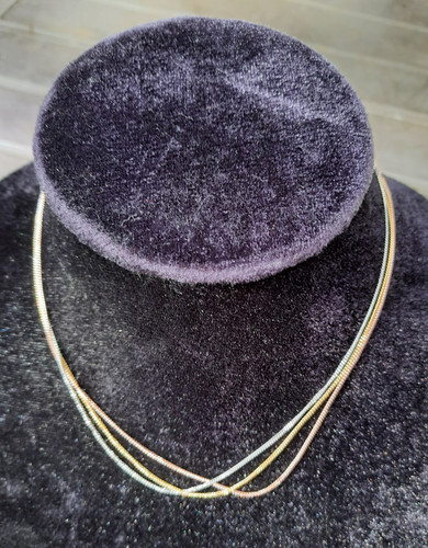 Kette 835 silber 3farbig - silber,