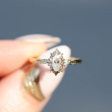 14K Gelbgold Marquise-Schliff