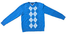 PULLOVER Herren TOMMY HILFIGER , hellblau, Zopfmuster, Größe: M