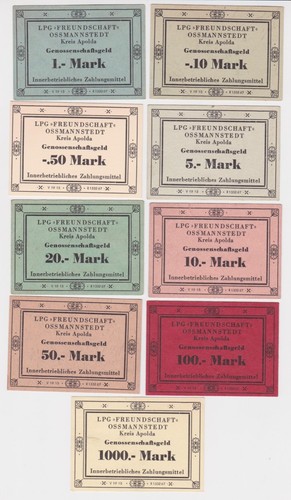 Banknoten bis 1000 mark - bis,