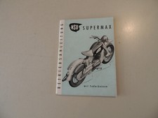 Fahrerhandbuch Betriebsanleitung NSU SUPERMAX Ausgabe 06.1960