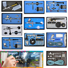 AIRBRUSHPISTOLE SET AIRBRUSH KOMPRESSOR PISTOLEN SINGLE DOUBLE ACTION PISTOLE