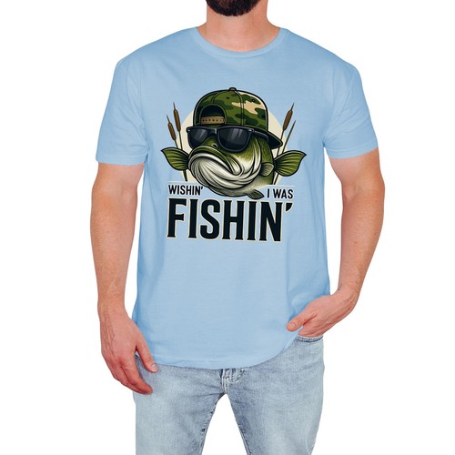 Lustiges fisch herren - fisch, t-shirt