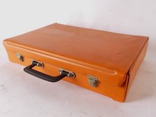 MC Kassetten Koffer Orange für 33 Cassetten 70er Jahre
