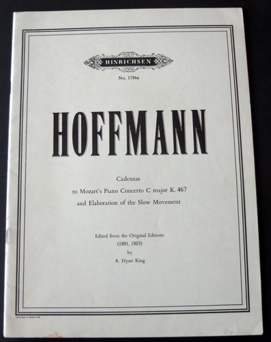 Hoffmann cadenzas mozarts - cadenzas, to