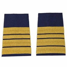 Marine Rangschlaufen f. Schulterklappen Bundeswehr blau goldener Stick Abzeichen