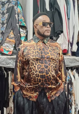 Seidenhemd leopard print - leopard,