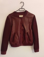 Tolle College/Baseball / Teillederjacke in Bordeaux Größe 38