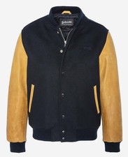 Schott NYC.  Varsity Jacke Navy/Cognac