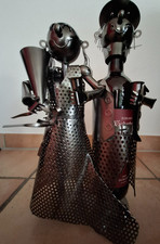 Weinflaschenhalter Hochzeitspaar Brautpaar Metall Silber Geschenk Idee Hochzeit