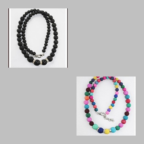 Kette collier edelstein perlen - kette,
